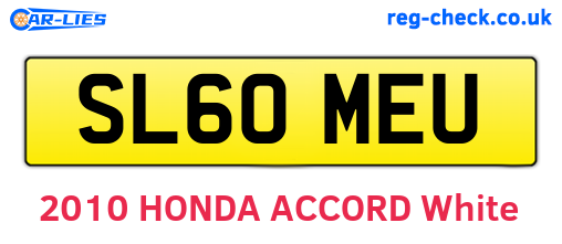 SL60MEU are the vehicle registration plates.