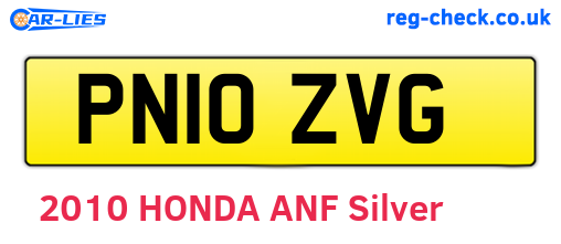 PN10ZVG are the vehicle registration plates.