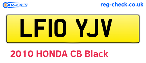 LF10YJV are the vehicle registration plates.