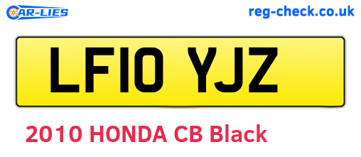LF10YJZ are the vehicle registration plates.