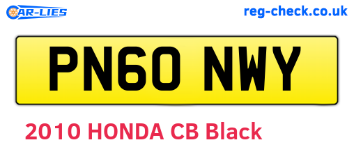 PN60NWY are the vehicle registration plates.
