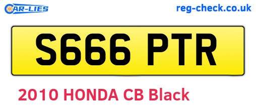 S666PTR are the vehicle registration plates.