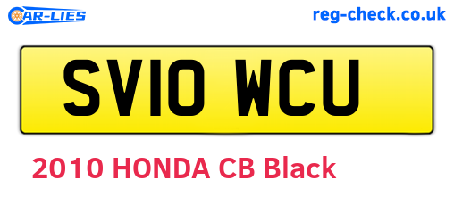 SV10WCU are the vehicle registration plates.