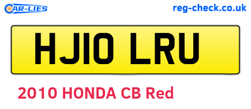 HJ10LRU are the vehicle registration plates.