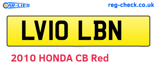 LV10LBN are the vehicle registration plates.