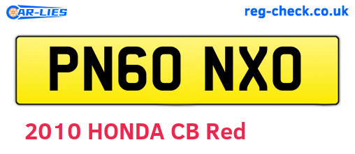 PN60NXO are the vehicle registration plates.
