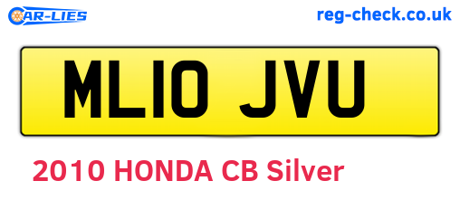 ML10JVU are the vehicle registration plates.