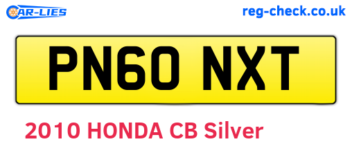 PN60NXT are the vehicle registration plates.