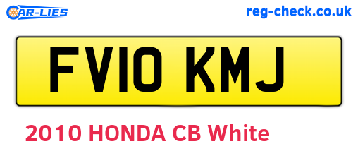 FV10KMJ are the vehicle registration plates.