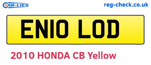 EN10LOD are the vehicle registration plates.