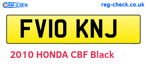 FV10KNJ are the vehicle registration plates.