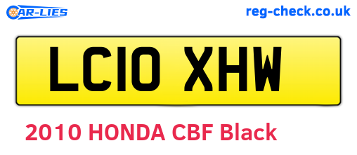 LC10XHW are the vehicle registration plates.