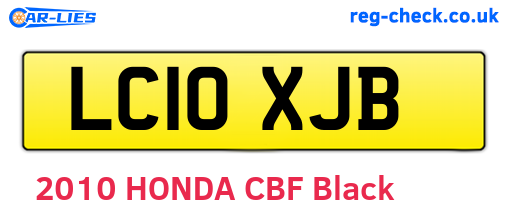 LC10XJB are the vehicle registration plates.