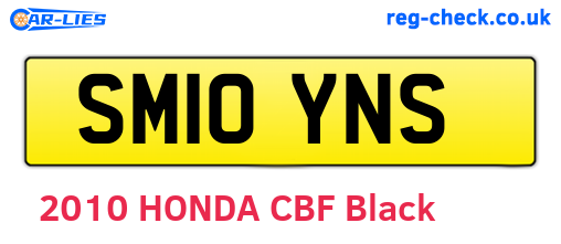 SM10YNS are the vehicle registration plates.