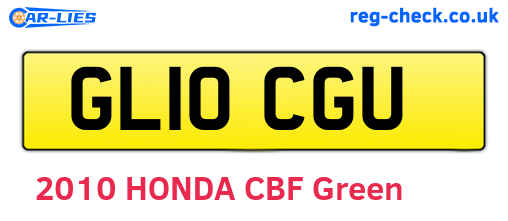 GL10CGU are the vehicle registration plates.