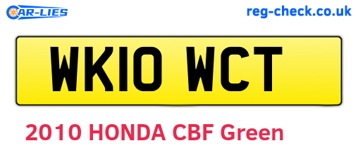 WK10WCT are the vehicle registration plates.