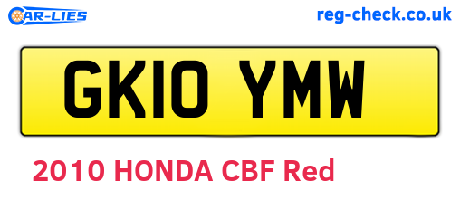 GK10YMW are the vehicle registration plates.