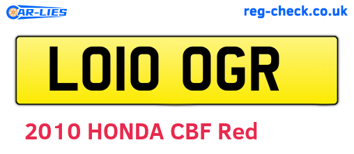 LO10OGR are the vehicle registration plates.