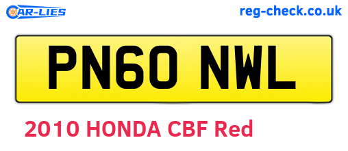 PN60NWL are the vehicle registration plates.