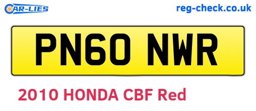 PN60NWR are the vehicle registration plates.