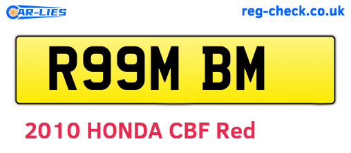 R99MBM are the vehicle registration plates.