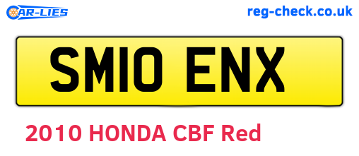 SM10ENX are the vehicle registration plates.
