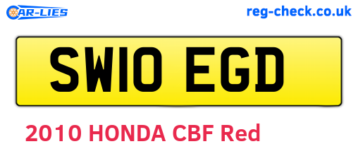 SW10EGD are the vehicle registration plates.