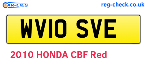 WV10SVE are the vehicle registration plates.