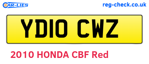 YD10CWZ are the vehicle registration plates.