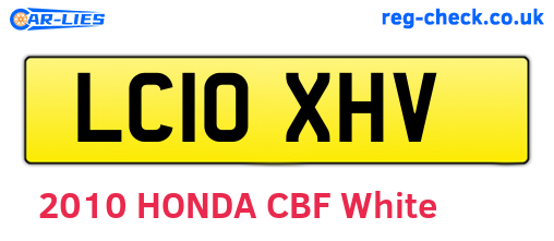 LC10XHV are the vehicle registration plates.