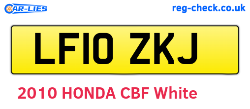 LF10ZKJ are the vehicle registration plates.
