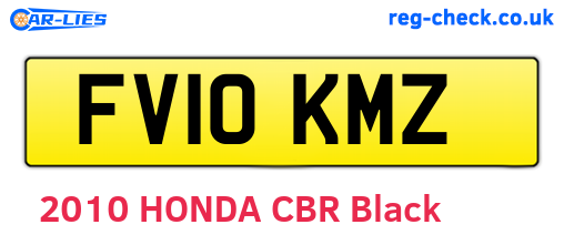 FV10KMZ are the vehicle registration plates.