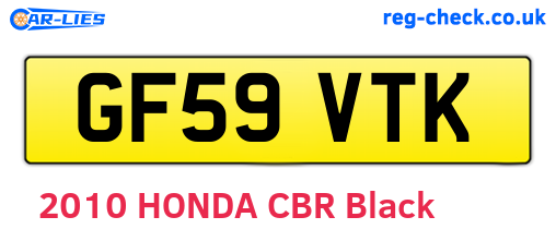 GF59VTK are the vehicle registration plates.