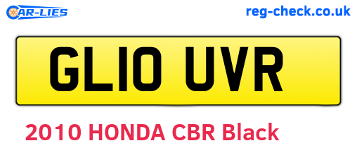 GL10UVR are the vehicle registration plates.
