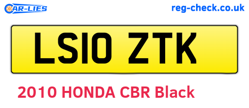 LS10ZTK are the vehicle registration plates.