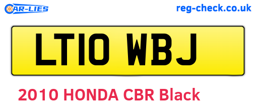 LT10WBJ are the vehicle registration plates.