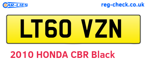 LT60VZN are the vehicle registration plates.