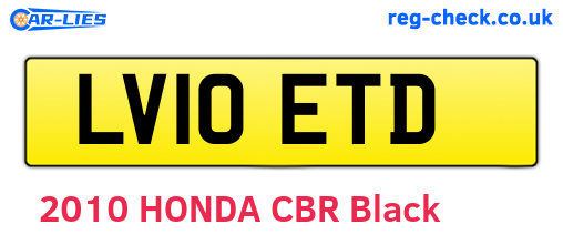 LV10ETD are the vehicle registration plates.