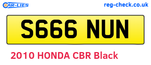 S666NUN are the vehicle registration plates.