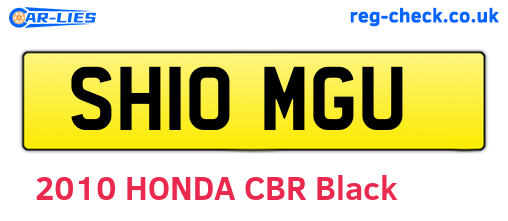 SH10MGU are the vehicle registration plates.