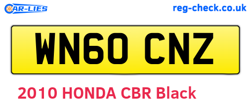 WN60CNZ are the vehicle registration plates.