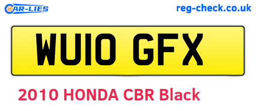 WU10GFX are the vehicle registration plates.