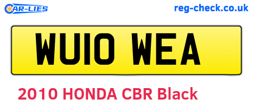 WU10WEA are the vehicle registration plates.