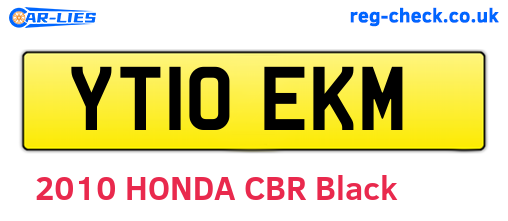YT10EKM are the vehicle registration plates.