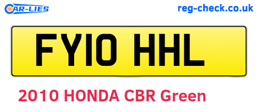 FY10HHL are the vehicle registration plates.