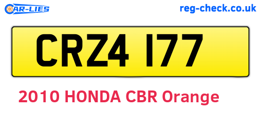 CRZ4177 are the vehicle registration plates.