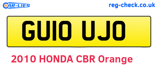 GU10UJO are the vehicle registration plates.