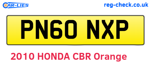 PN60NXP are the vehicle registration plates.