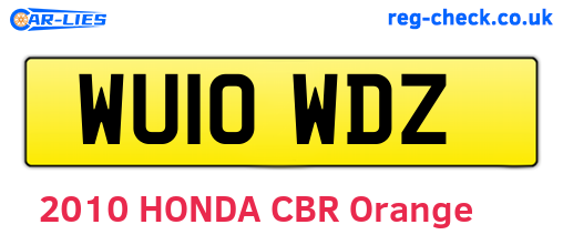 WU10WDZ are the vehicle registration plates.