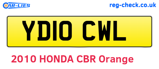 YD10CWL are the vehicle registration plates.